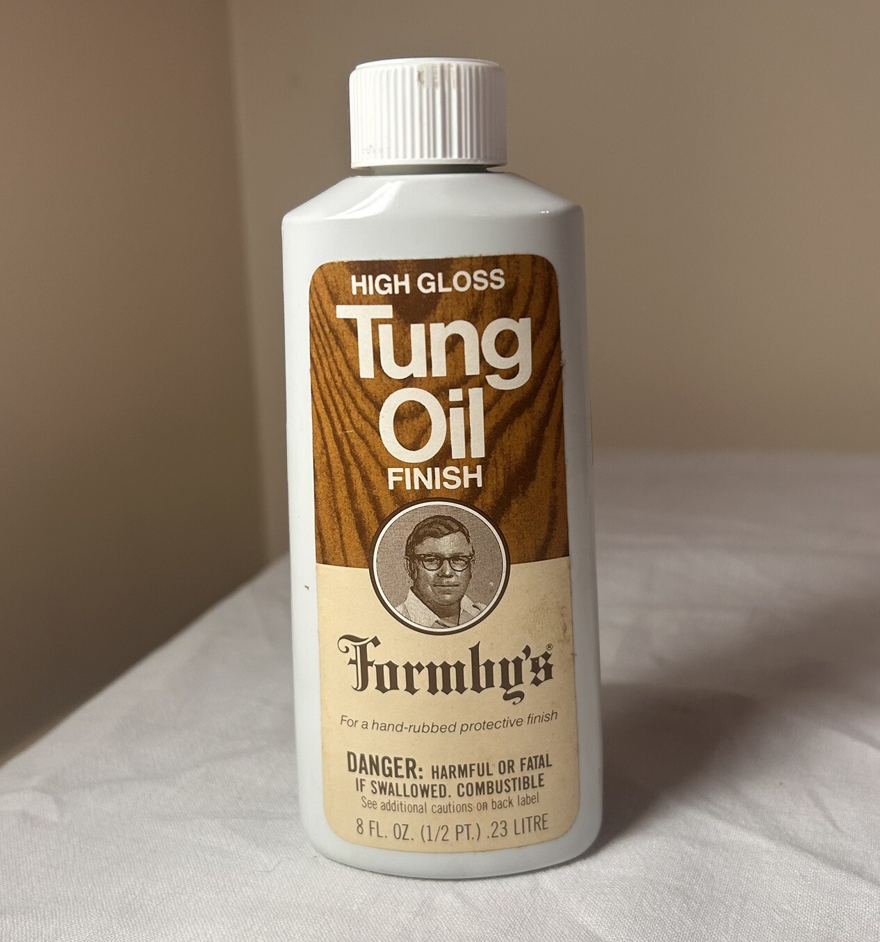 Vintage Formby’s Tung Oil Finish High Gloss Wood Protector 8 oz Bottle 95% READ
