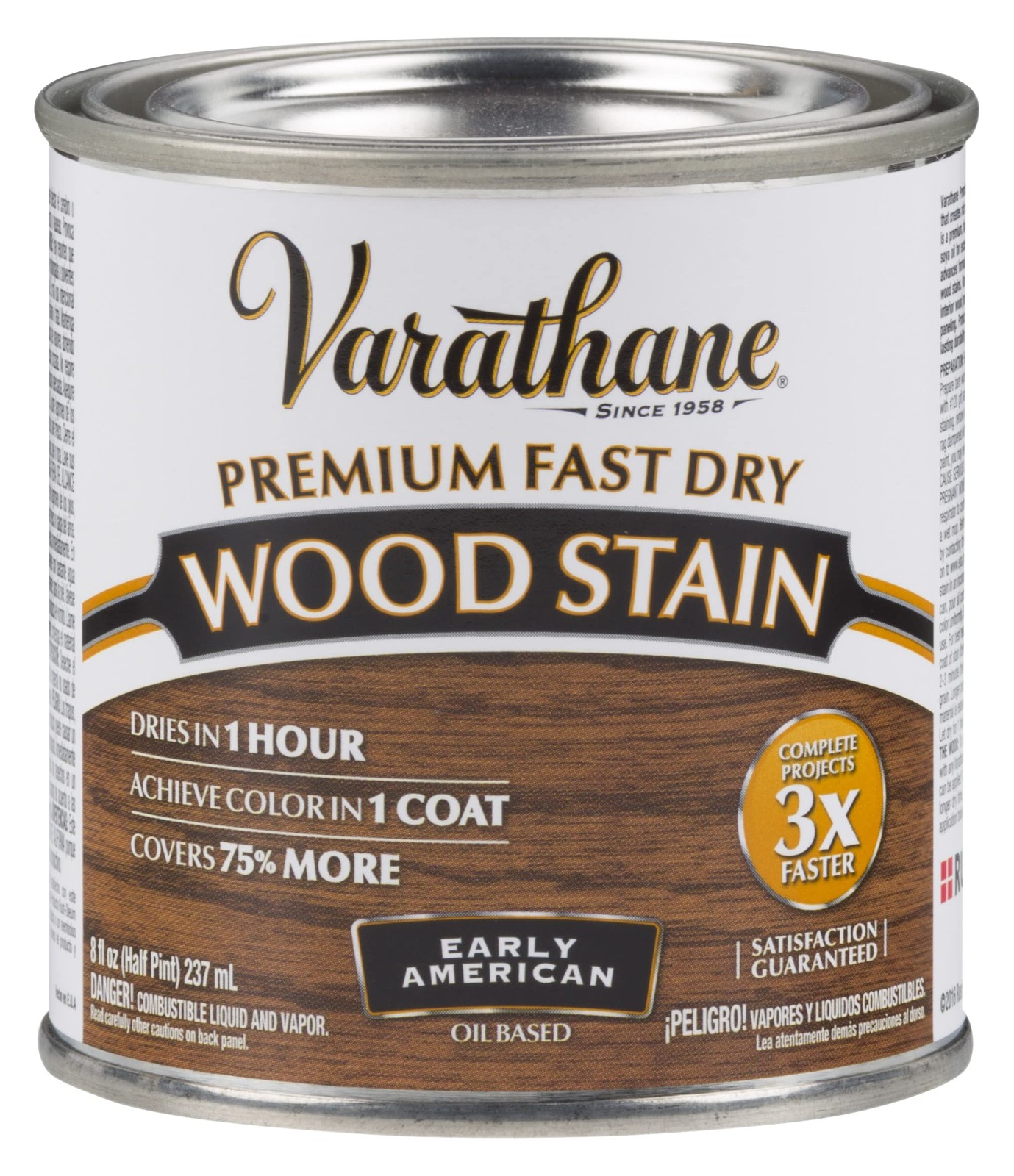 Varathane Fast Dry Wood Stain Early American One Coat Oil Based 1 Pint