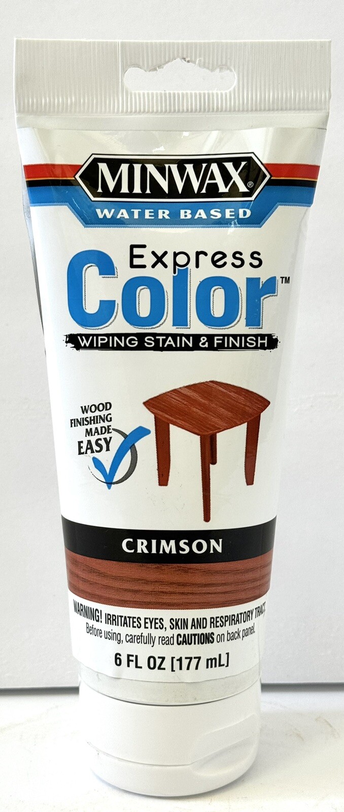 Minwax Express Color Wiping Stain and Finish, Crimson 6oz NEW DISCONTINUED