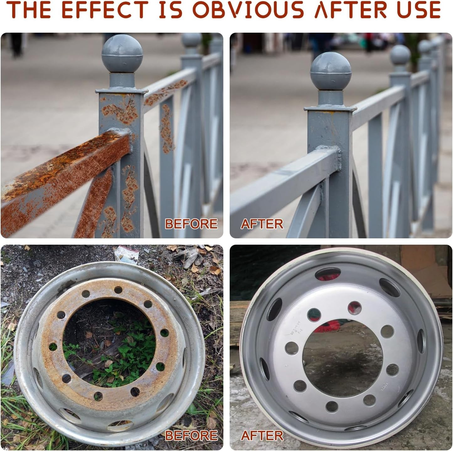 Long-Lasting Waterproof Rust Removal Paint with Brush for Metal Surfaces – Grey
