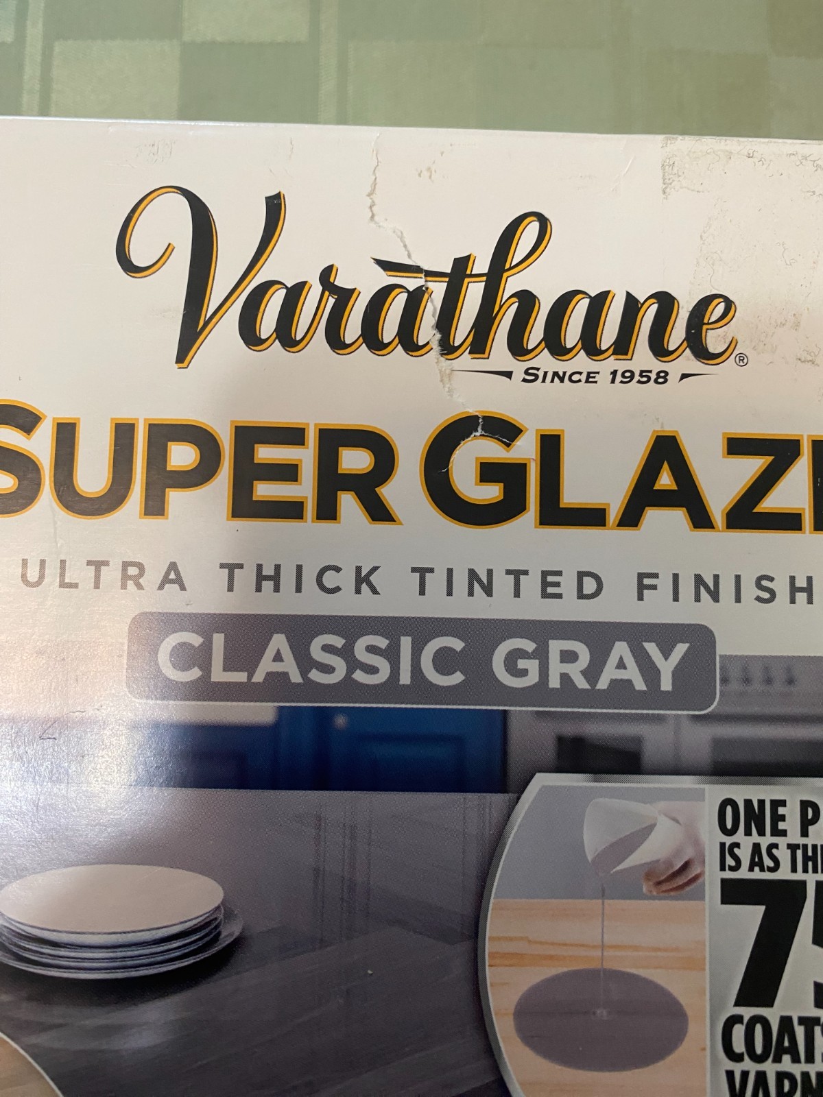 Varathane Super Glaze Finish Classic Gray 1 Quart Pour On High Gloss Epoxy