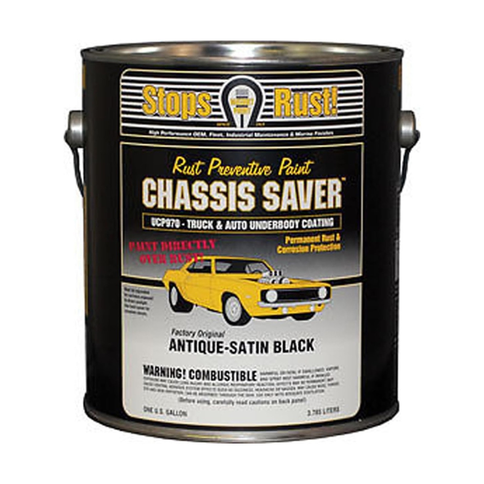Magnet Paint UCP970-01 Chassis Saver Rust Preventative Paint, Satin Black, 1 …