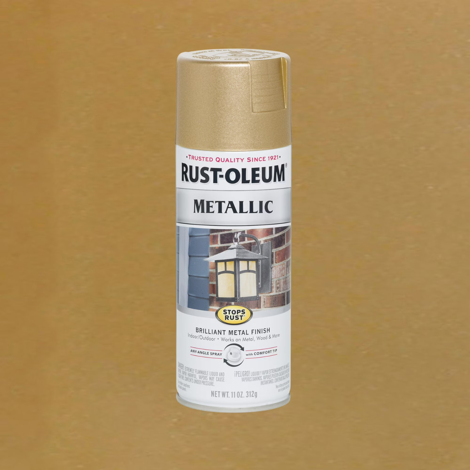 Rust-Oleum Stops Rust Vintage Metallic Spray Paint Warm Gold 11oz 3 Pack