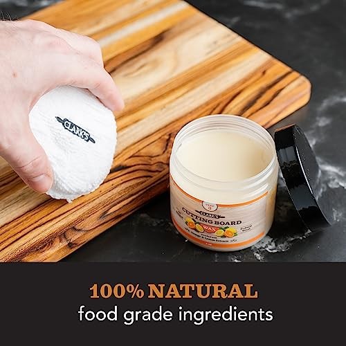 Cutting Board Finish Wax, Enriched with 6 Ounce (Pack of 1) Lemon & Orange