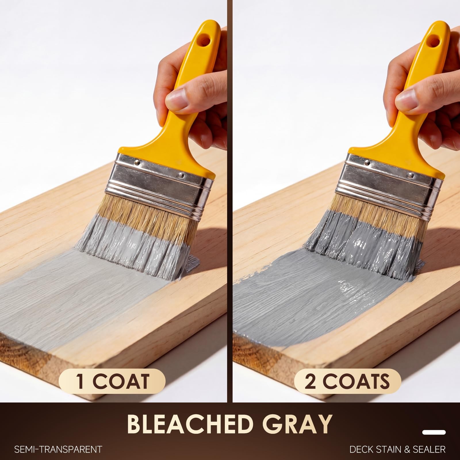 Water Based Wood Stain, Semi-Transparent Outdoor Wood Stain and Sealer in One…