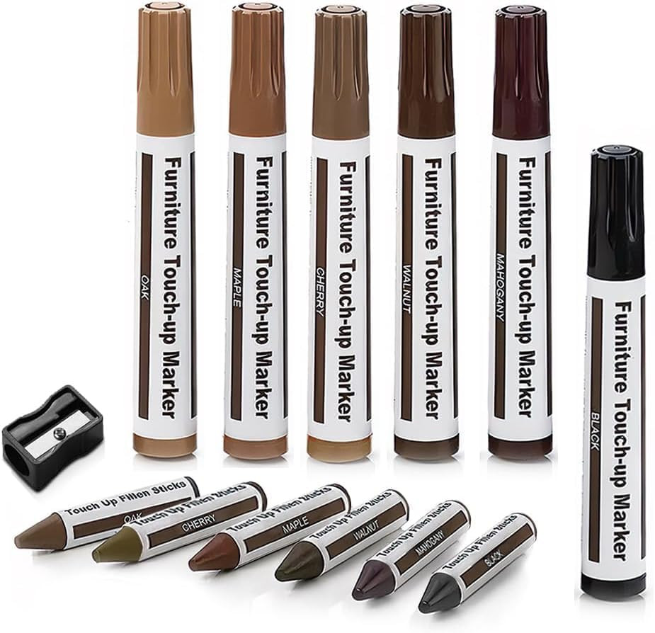Wooden Furniture Floor Scratch Repair Markers and Wax Sticks for Stains, Scratch