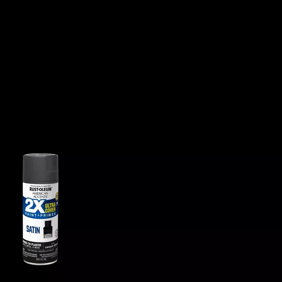 Canyon Black Rust-O American Accents 2X Ultra Cover Satin Spray Paint 12-Oz