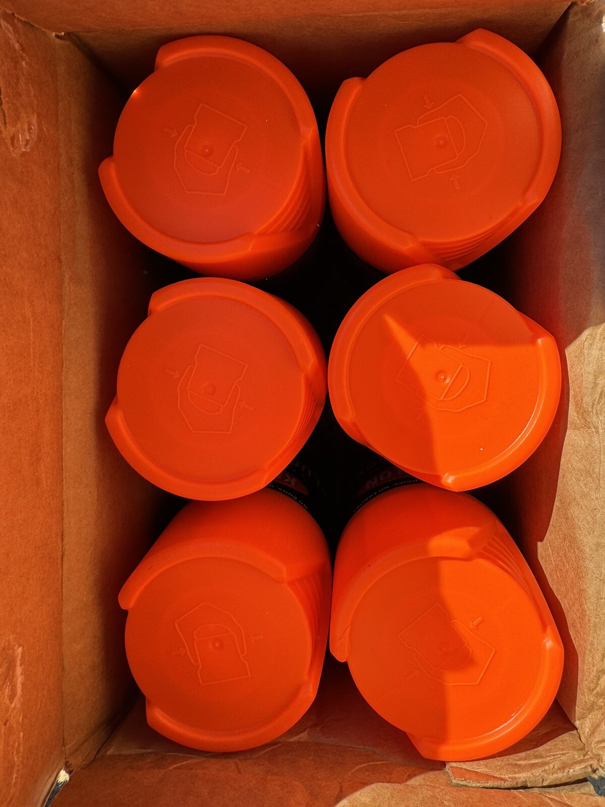 KRYLON 6-Pack Fluorescent Yellow Orange – Bold Neon for High Visibility
