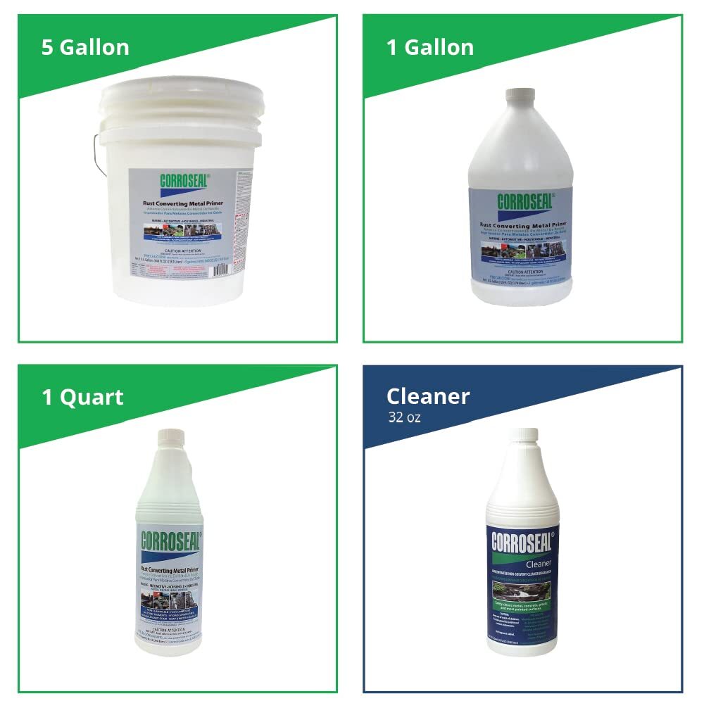 Corroseal 80022 Water-Based Rust Converter Application Cleaner – 1 Qt NEW