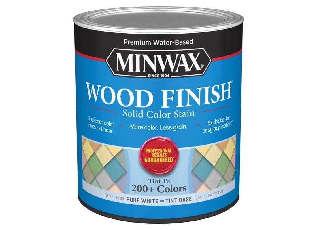 Minwax Wood Finish Water-Based Solid Color Stain White Tint Base 1 Quart 10811