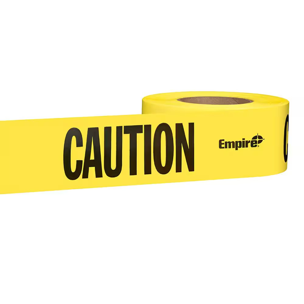 Caution Tape 3in x 1000ft Yellow Black Barricade Safety Warning Construction
