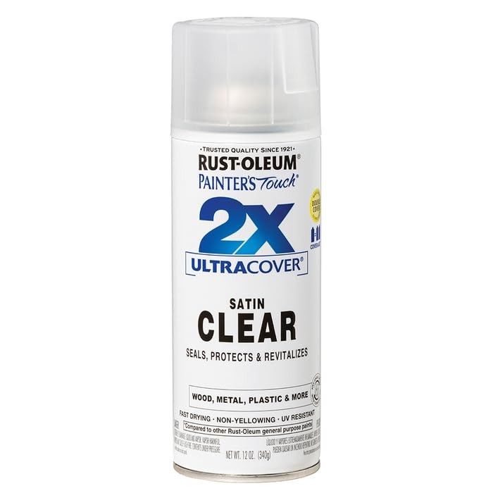 Painter’s Touch 2X Ultra Cover Satin Clear Spray Paint Pack Of 6 12 Ounce