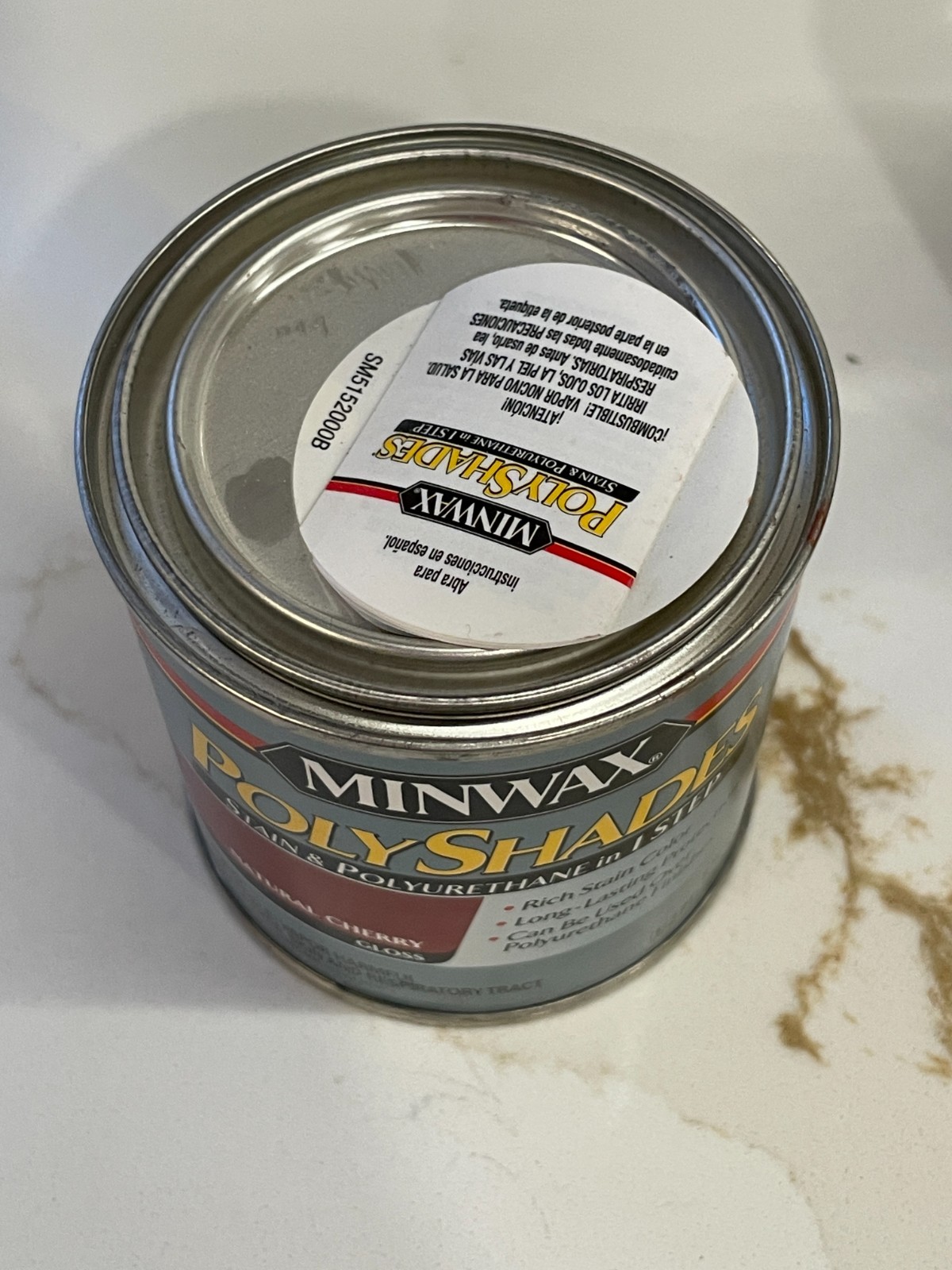 Minwax PolyShades Natural Cherry Gloss Wood Stain Polyurethane 1/2 pint/8 fl oz