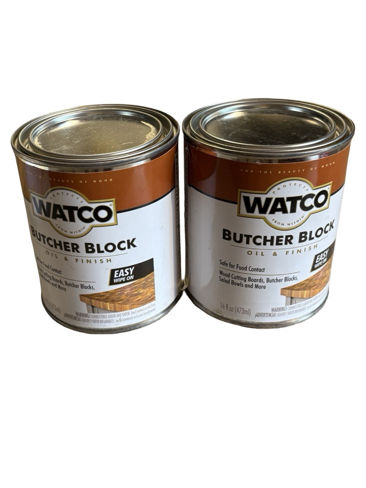 Lot Of 2 Watco 241758 Indoor Butcher Block Oil Liquid 1 pt.