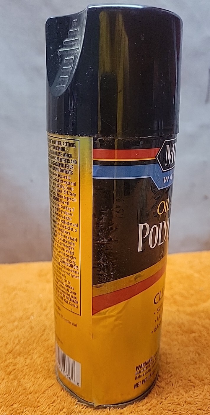 L•Minwax Water Based Oil-Modified Polyurethane Clear Satin Spray 11.5oz Can NOS