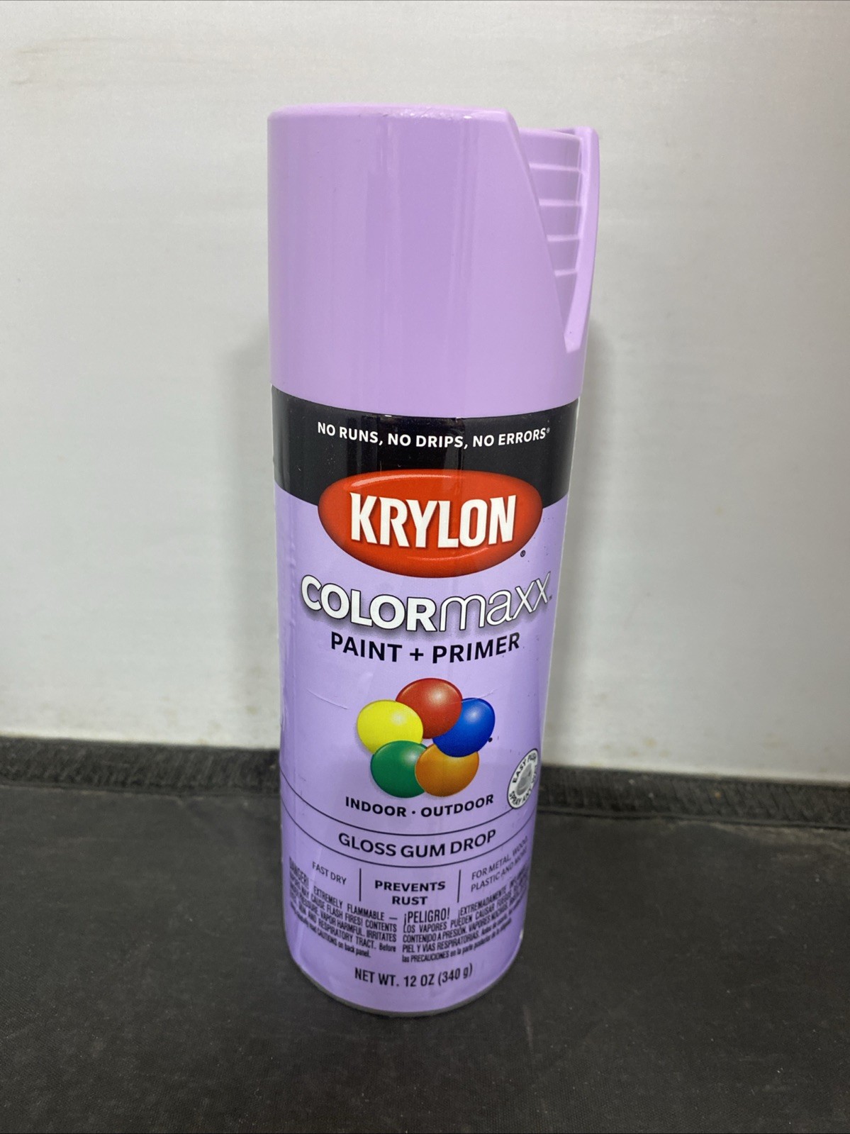 Krylon COLORmaxx Gum Drop Purple Spray Paint 12 Oz Fast Dry Rust Protection