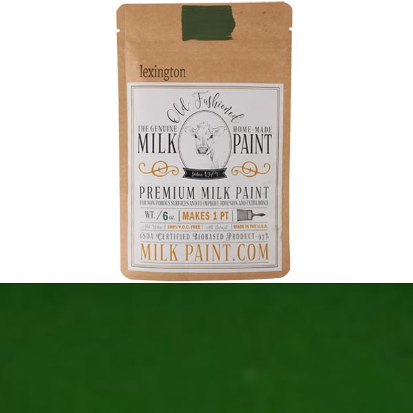 Old Fashioned Milk Paint Lexington Green Pint Packaged as Powder