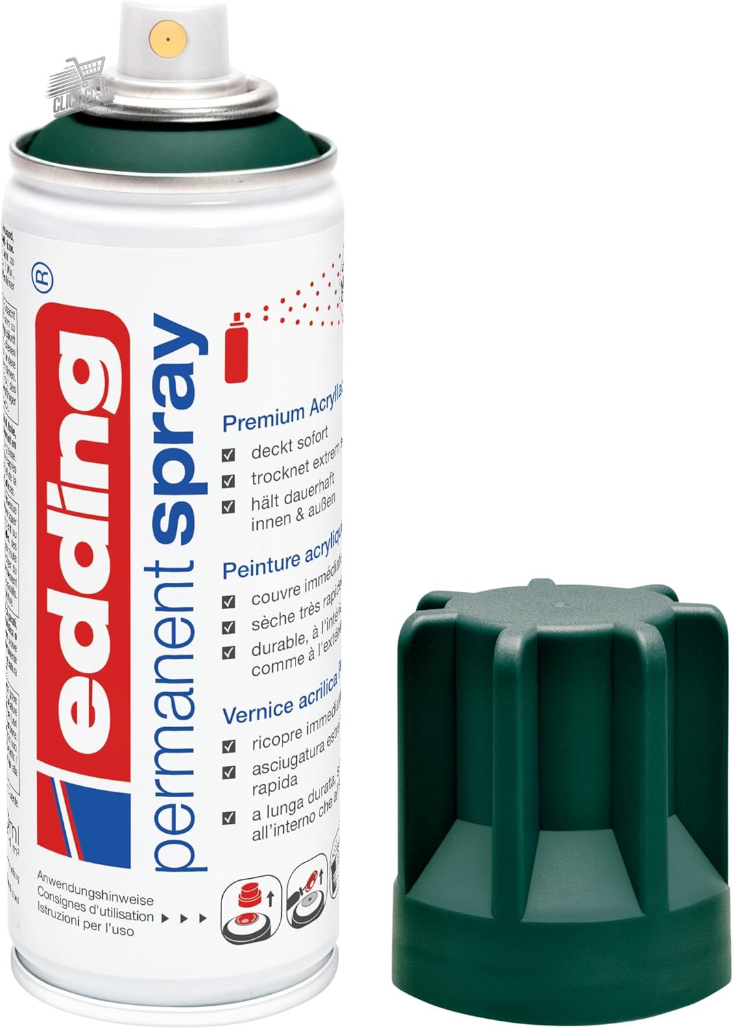 Acrylic Spray Paint 5200 Matte Moss Green 200ml Metal Wood Glass Plastics