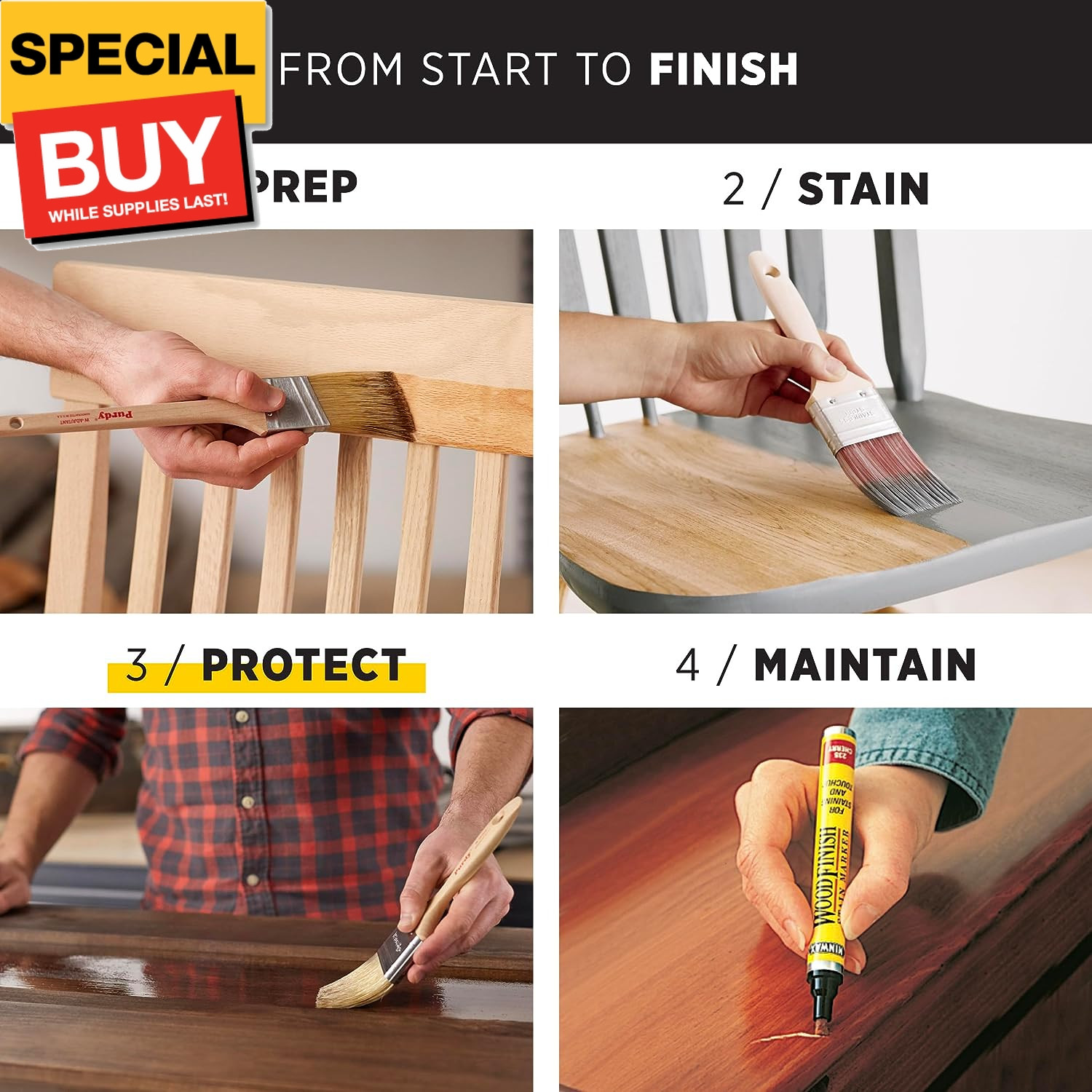 Fast Drying Polyurethane Spray, Protective Wood Finish, Clear/Warm Gloss, 11.5 o