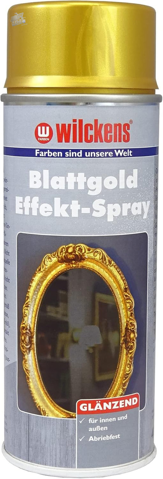 Wilckens Gold Leaf Effect Spray 400ml Glossy Acrylic Paint Exterior Interior