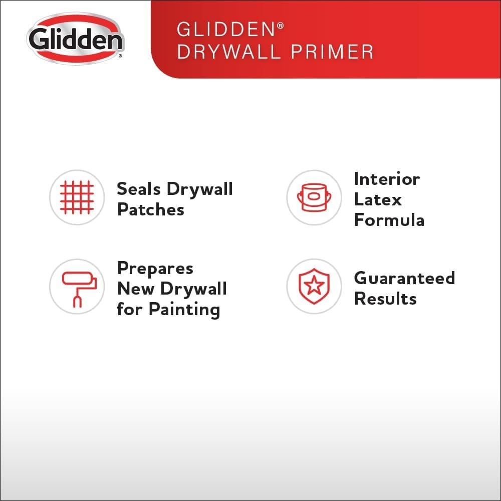 Drywall Primer White Flat Interior Sealer 1 Gallon Easy Application