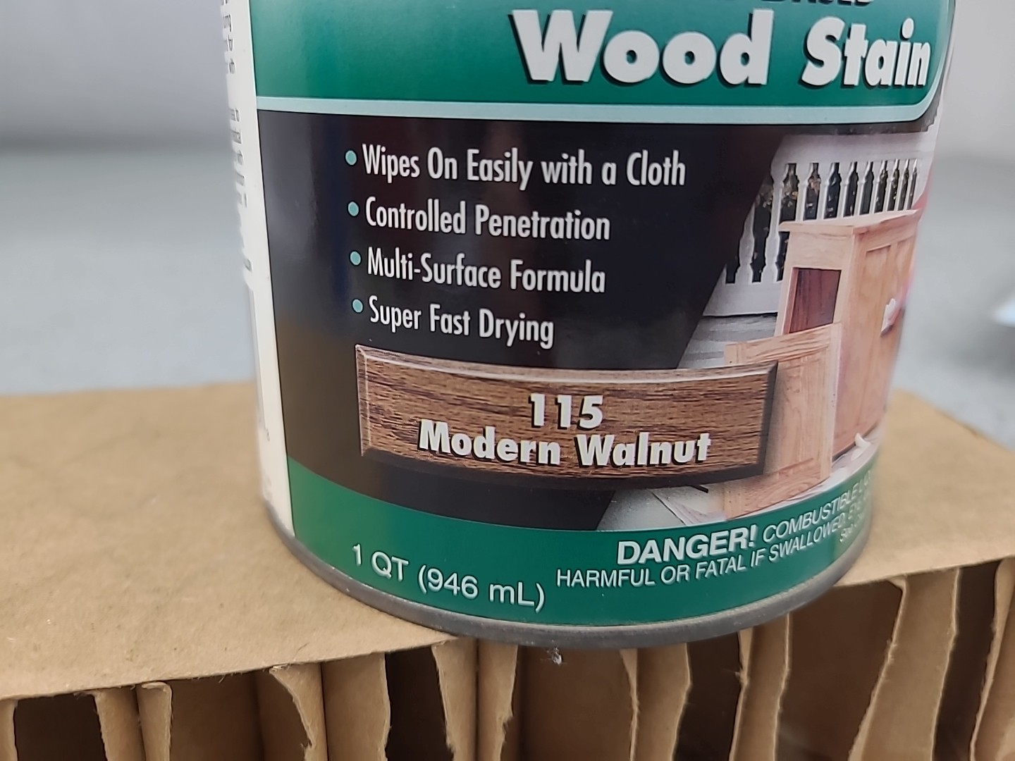 1x Zar Interior Stain 115 MODERN WALNUT Quart
