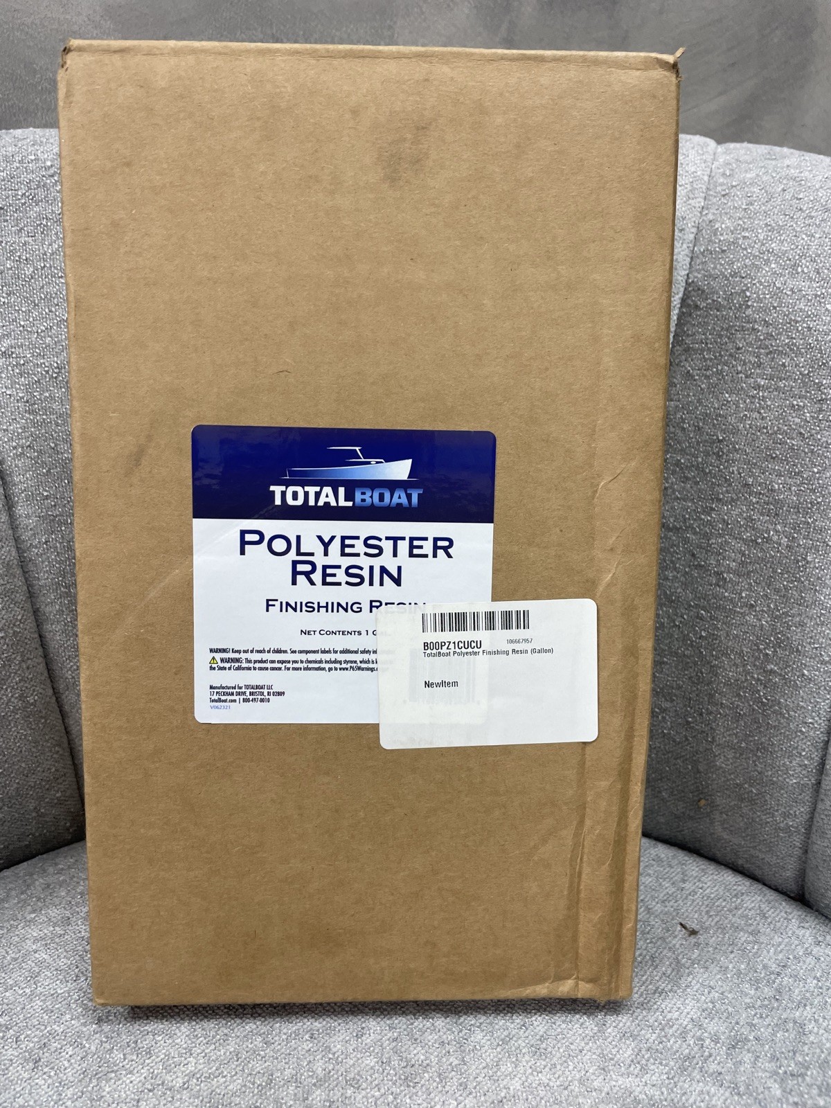 TOTAL BOAT Polyester Finishing Resin 2Part Coat Over Laminating 1Gal Clear 14392