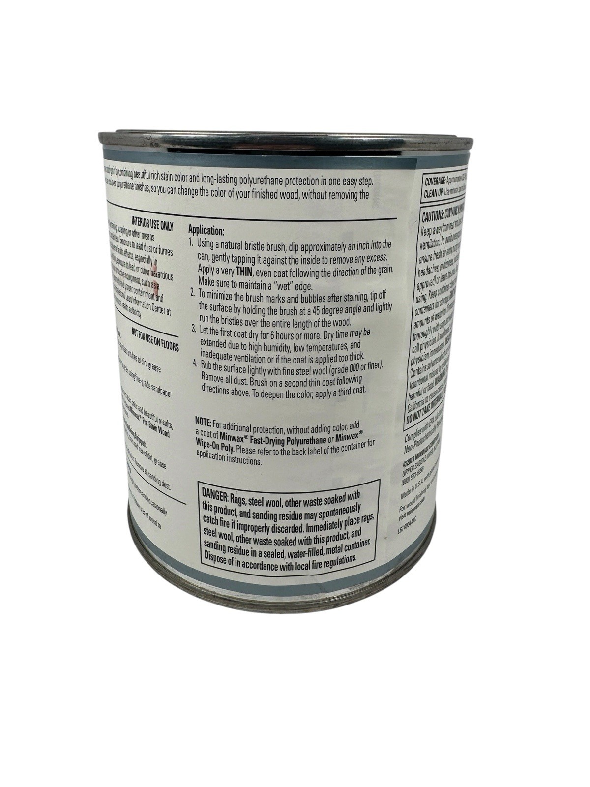 Minwax PolyShades Wood Stain & Polyurethane Finish 1 Quart Natural Cherry Gloss
