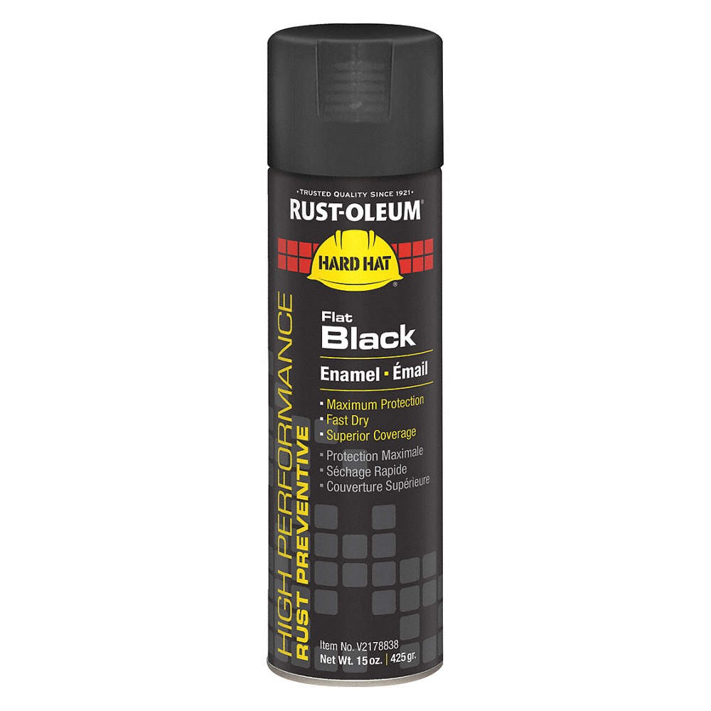 RUST-OLEUM V2178838 Rust Preventative Spray Paint,Black,15oz 2FP66