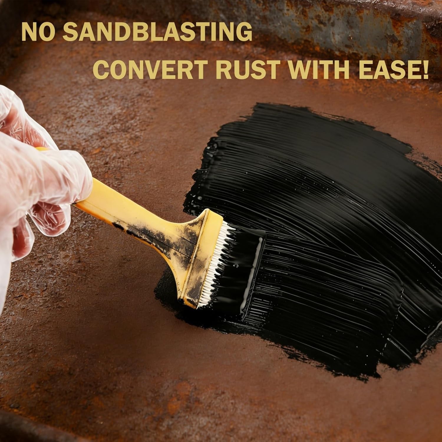2 in 1 Rust Converter & Metal Primer, 42 Oz Black Rust Inhibitor Paint for Metal