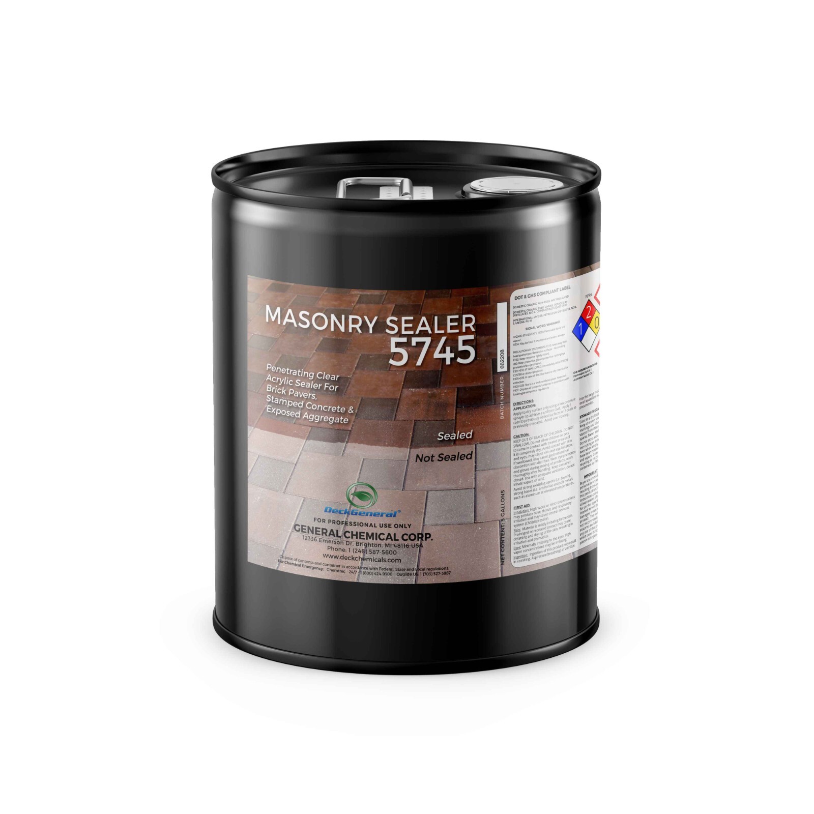 PaverGeneral – Masonry Sealer 5745 – Acrylic Based Sealer – Glossy – 5 Gallons