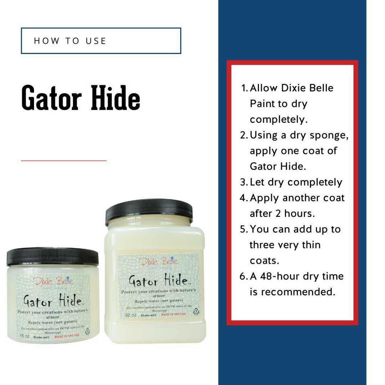 Dixie Belle Gator Hide Top Coat Sealer, All Sizes