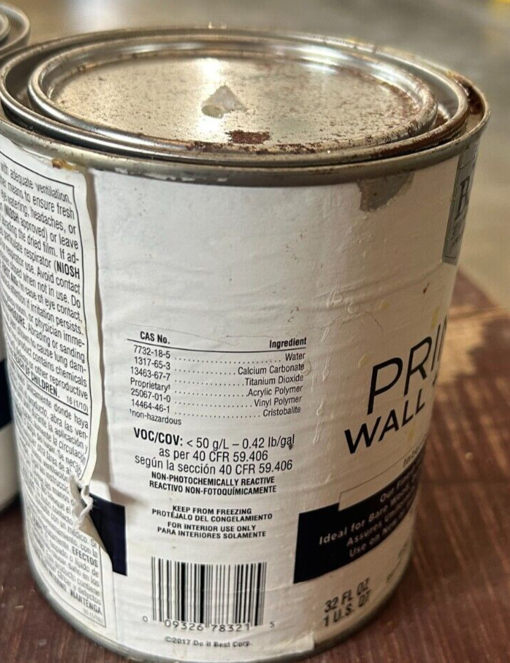 New Do it Best 1 quart Interior Latex Wall Wood Primer White drywall plaster