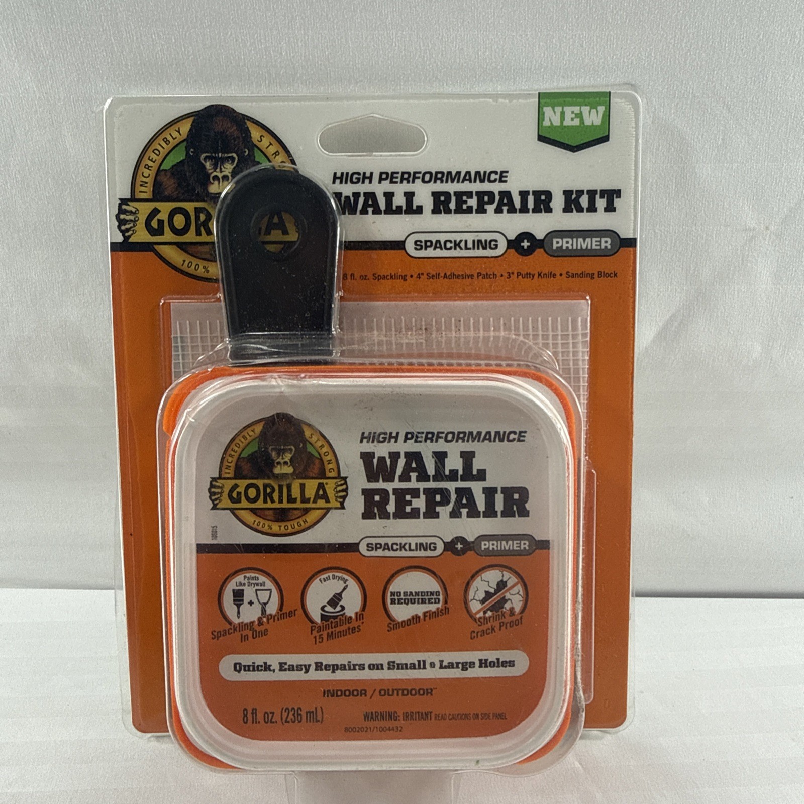 Gorilla High Performance Wall Repair Kit Spackling + Primer 109228