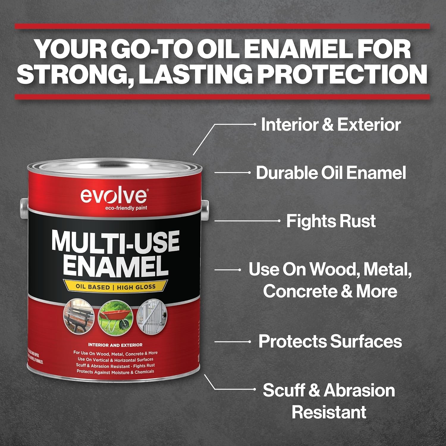 Multi-Purpose Alkyd Enamel – Interior Exterior Oil-Based Paint for Wood Metal