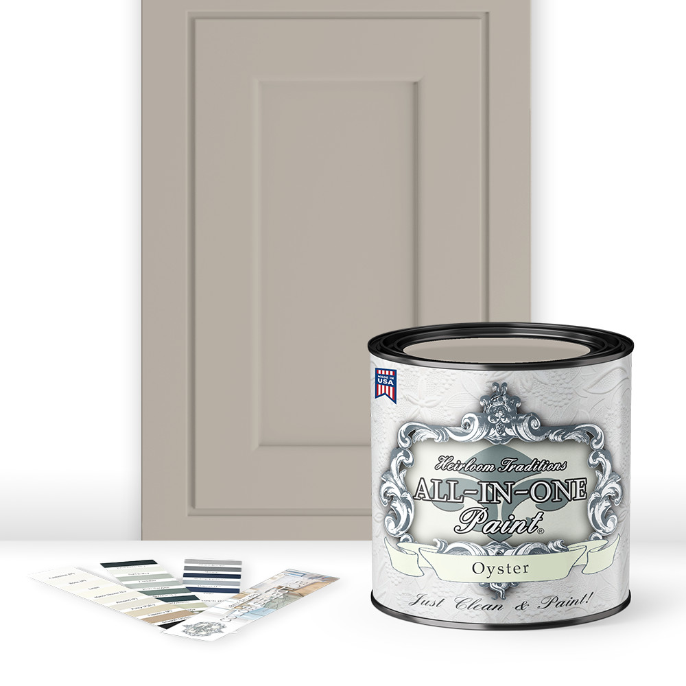 ALL-IN-ONE Paint by Heirloom Traditions – Oyster (Taupe) – 32 Fl Oz – Plus our