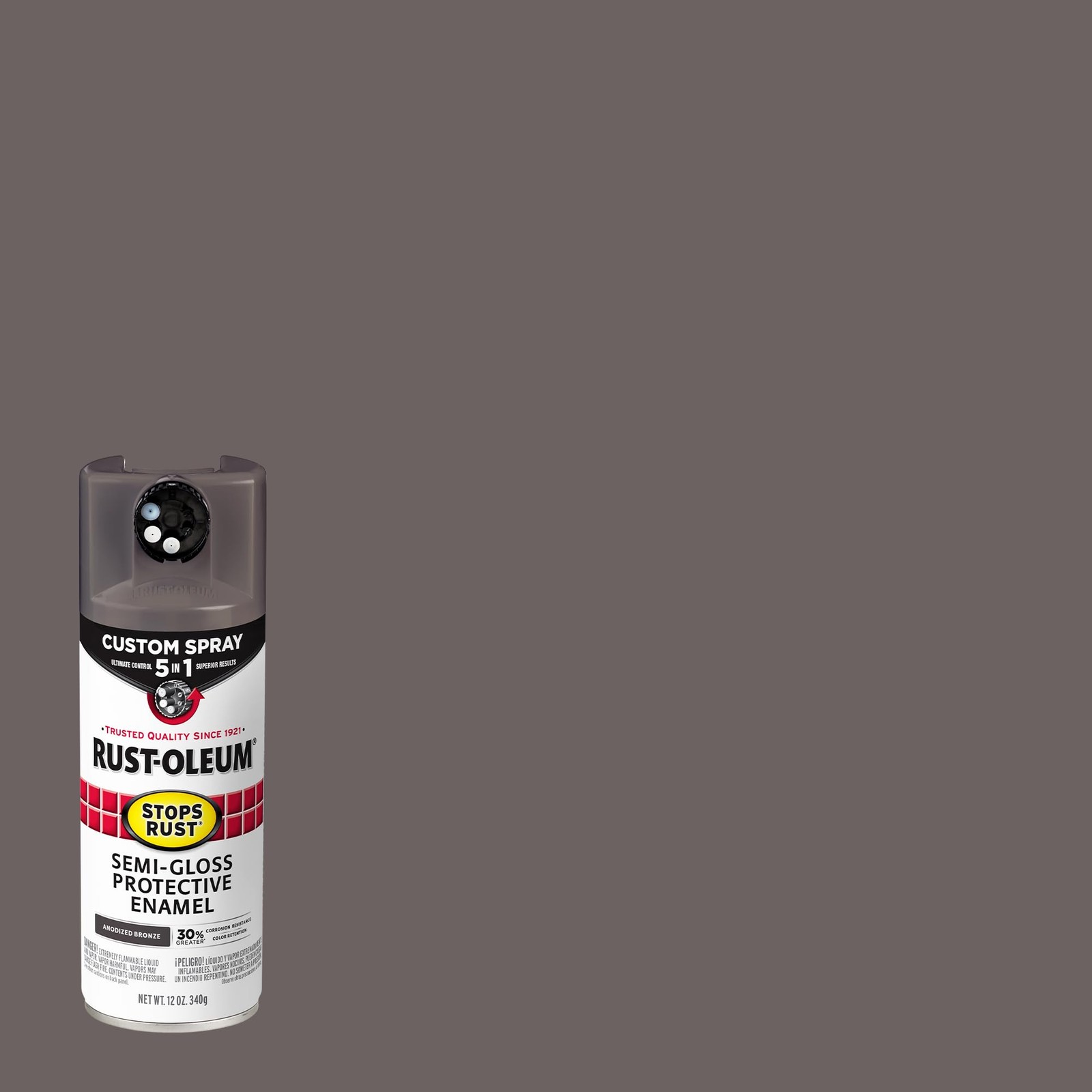 Rust Oleum Stops Rust Semi Gloss Anodized Bronze Spray Paint 12 Ounce 5 In 1
