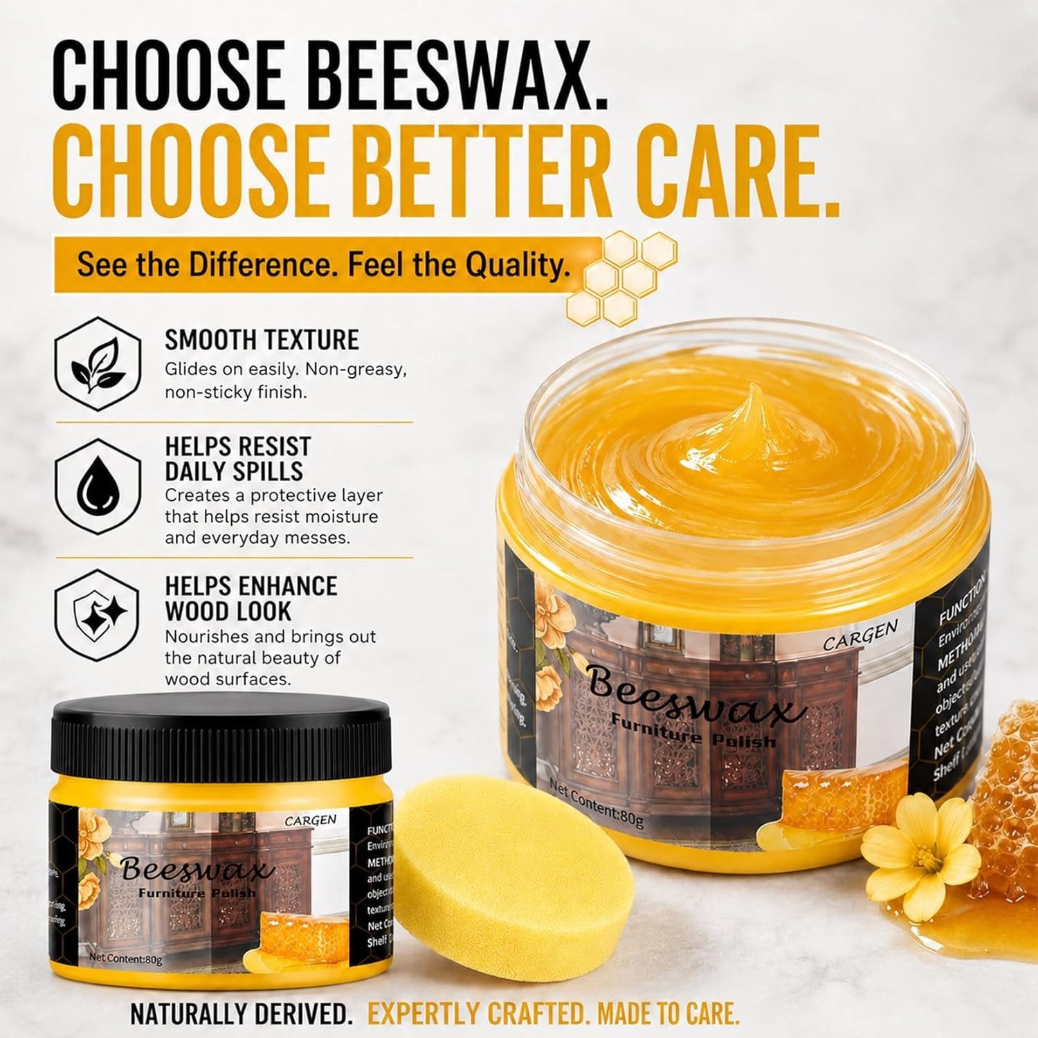 Deep Conditioning Beeswax Cleaner – 3 Pack for Furniture, Cabinets & Floors