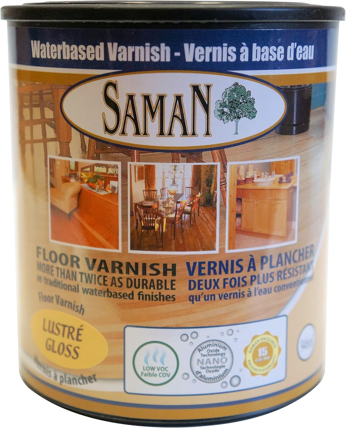 Water-Based Interior Varnish with Aluminum Oxide for Clear Wood Finish