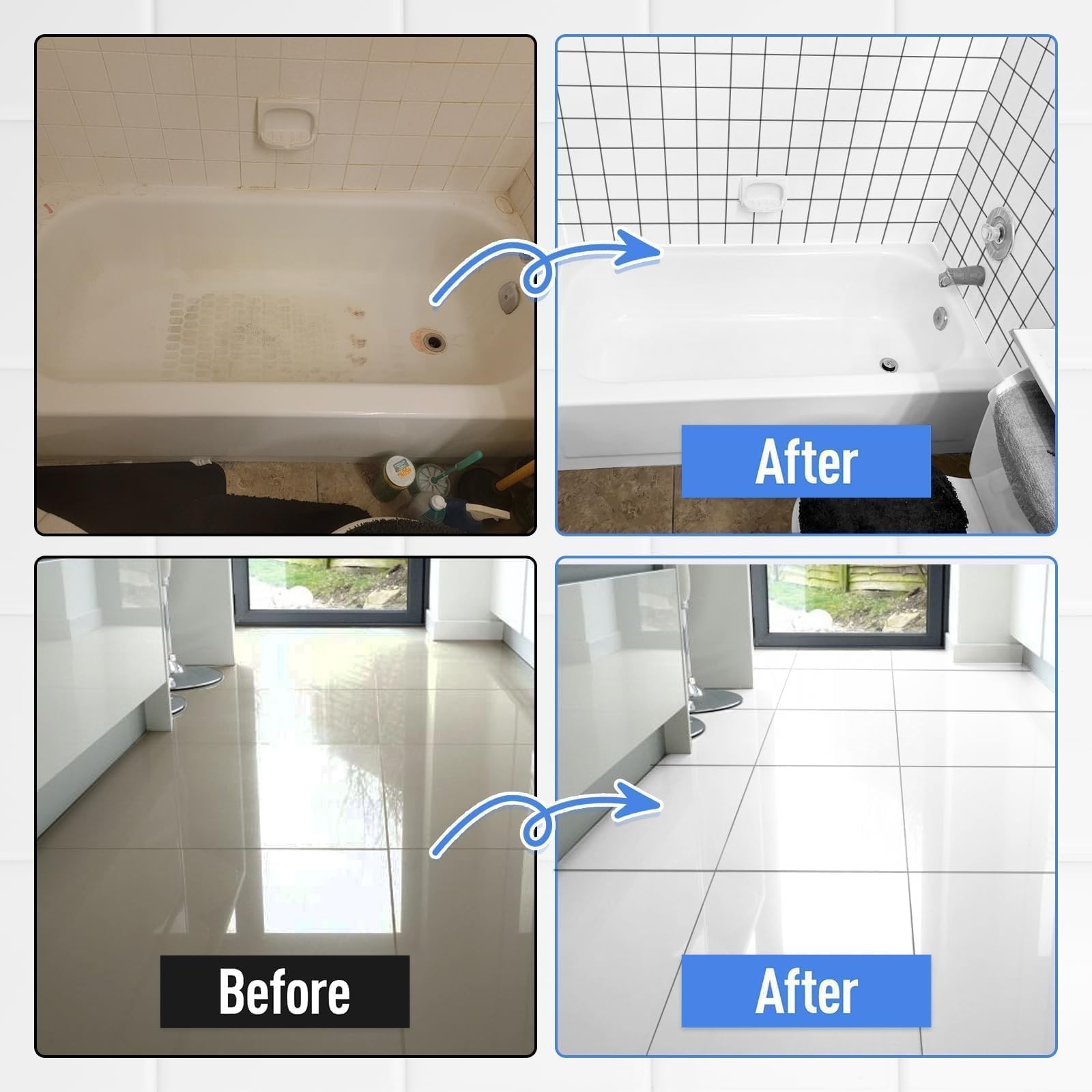 DWIL Tile Paint, Tub and Refinishing Kit 33 Fl Oz (Pack of 1), White