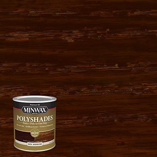 Enhance Your Wood with PolyShades Mission Oak Stain + Polyurethane ½ Pint