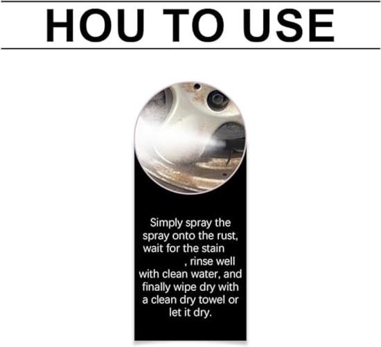 Iron Eraser Rust Remover Spray, Iron Powder Remover Spray for Car Wheels and