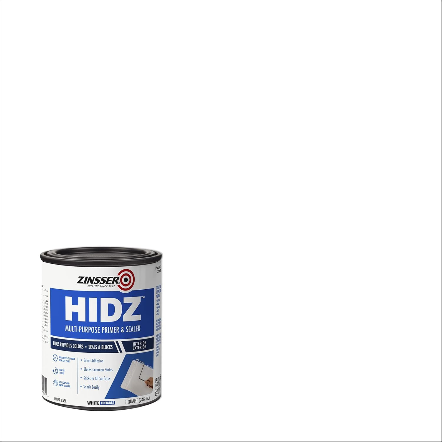 373693 HIDZ Multi-Purpose Primer and Sealer, Quart, Flat White