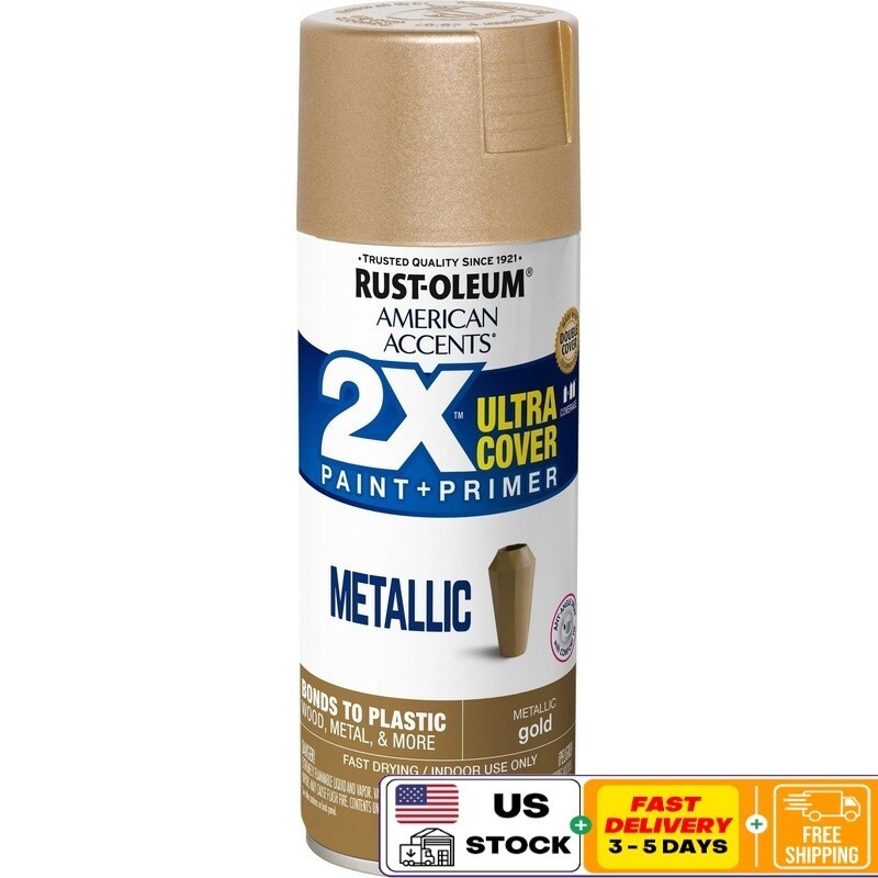 Metallic Spray Paint Ultra Cover Quick Dry Indoor Outdoor Durable Hiding Power