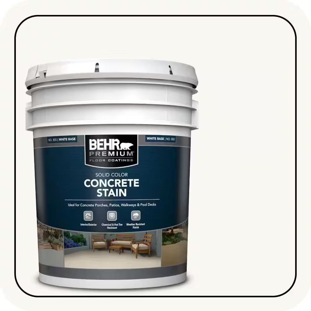 5 Gal. White Solid Color Flat Interior/Exterior Concrete Stain