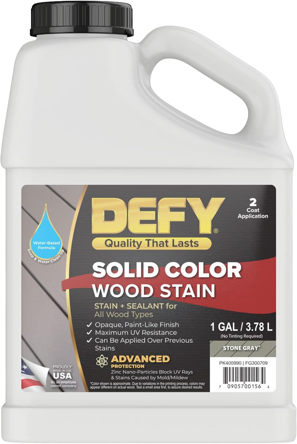 Stone Gray UV Resistant Deck & Fence Stain – 1 Gallon Durable Finish