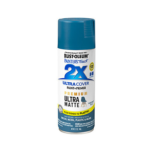 Rust-Oleum 331188 Painter’s Touch 2X Premium Ultra Matte Spray Paint, Nantucket
