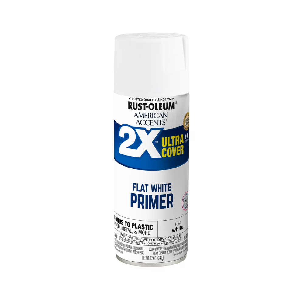 6 Pack Rust-Oleum 2X White Primer Spray Paint, Flat Ultra Cover 12oz Can, 327914