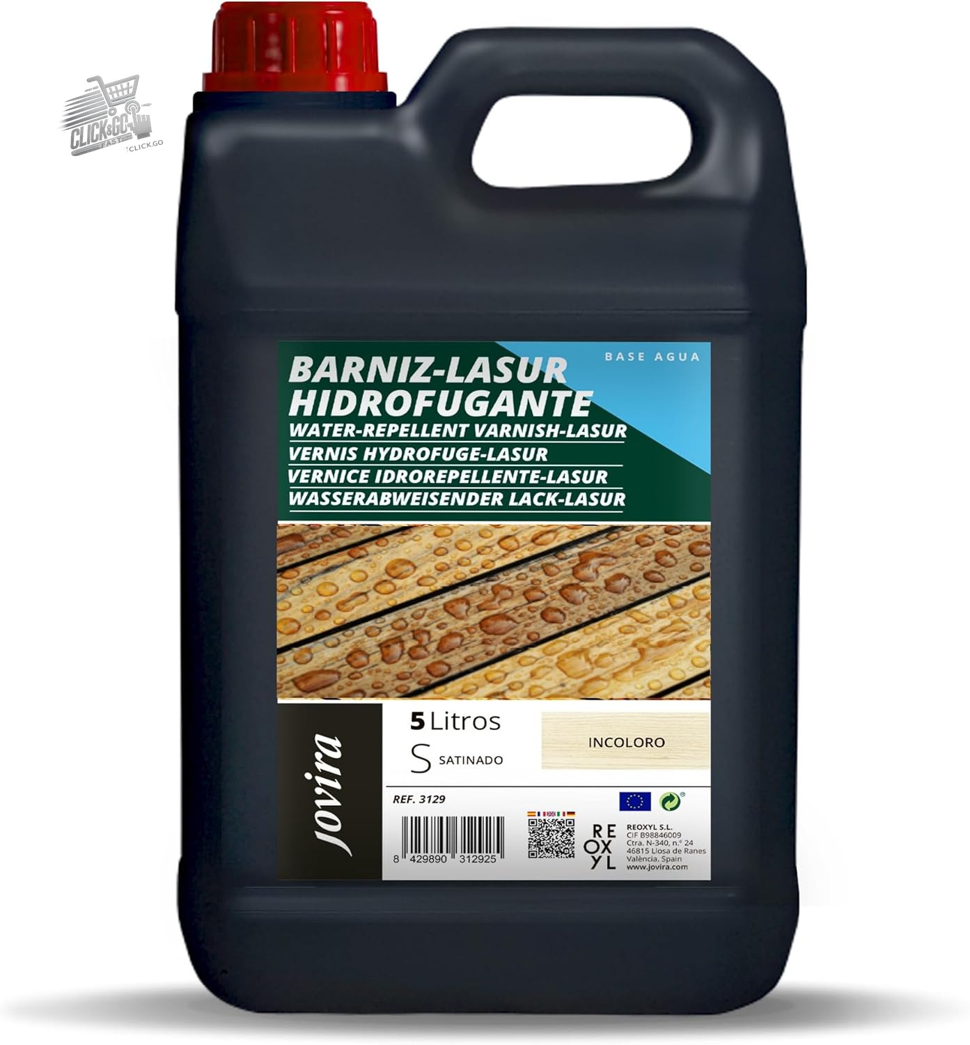 Wood impregnator 5L colorless satin glaze water protective exterior interior A-