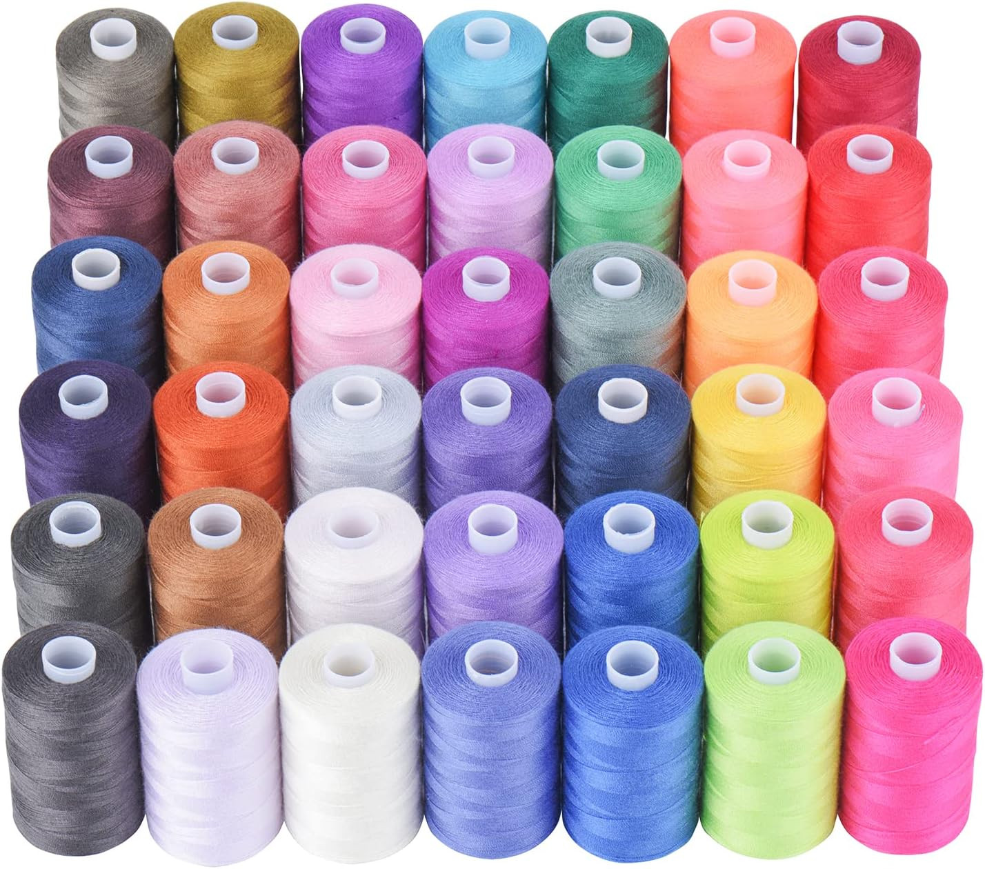 All Purpose Sewing Thread, 42 Spool Assorted 1000 Yards Polyester Threads for Se